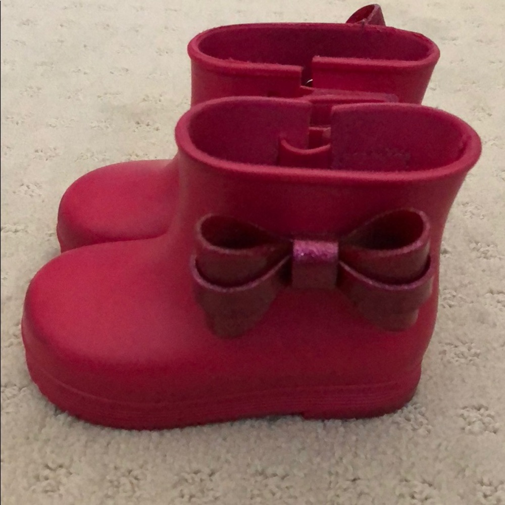 Mini Melissa magenta boots with bow